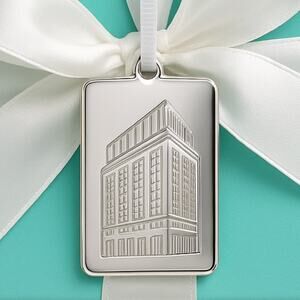 Tiffany & Co Fifth Ave Landmark Flagship Charm  Christmas Ornament Gift Bag